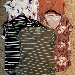 Latched Mama v-neck nursing tees, set of 7